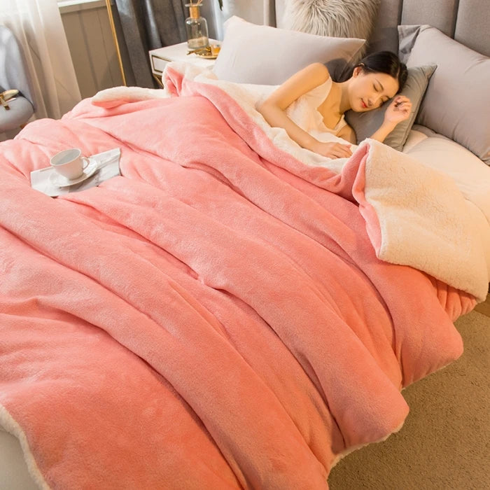 Plaid invernale doppio lato – Morbido effetto lana per letto - Interno Bello