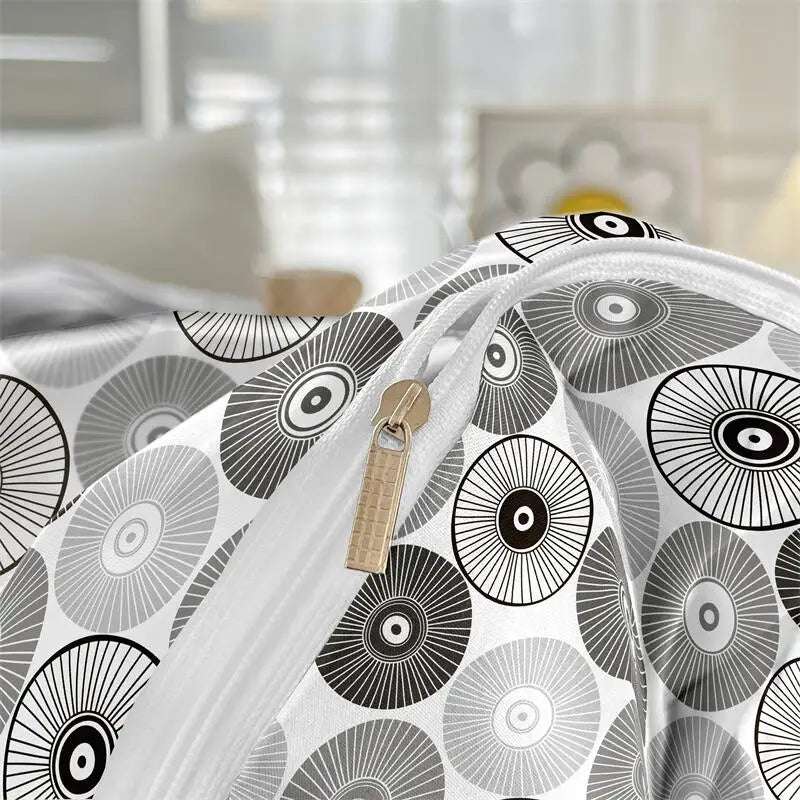 Set copripiumino singolo con 2 federe - Stile onde eleganti