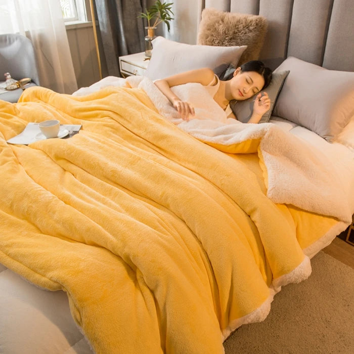 Plaid invernale doppio lato – Morbido effetto lana per letto - Interno Bello
