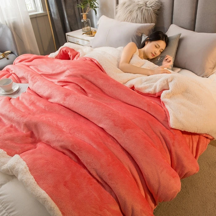 Plaid invernale doppio lato – Morbido effetto lana per letto - Interno Bello