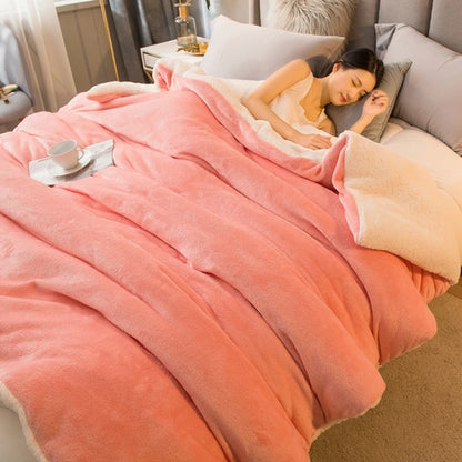 Plaid invernale doppio lato – Morbido effetto lana per letto - Interno Bello