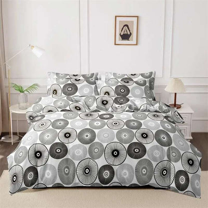 Set copripiumino singolo con 2 federe - Stile onde eleganti