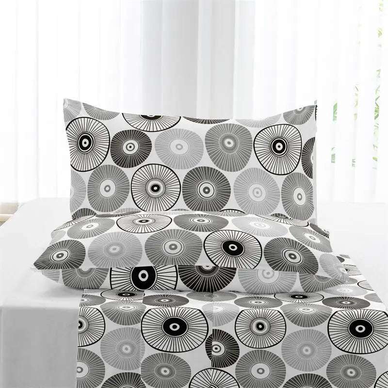 Set copripiumino singolo con 2 federe - Stile onde eleganti